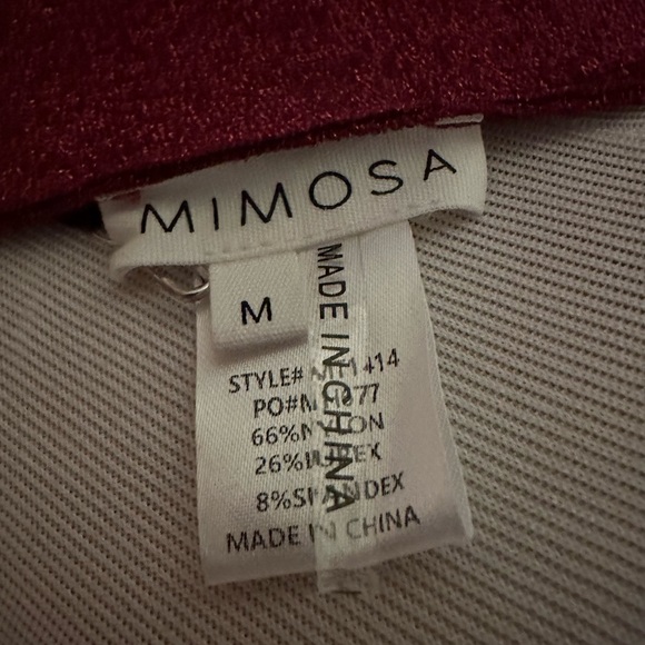 NEW NWT Sexy Sparkly Red Cowl Backless Crop Top Tie Back by Mimosa Brand Size M - Picture 6 of 7